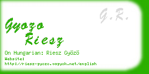 gyozo riesz business card