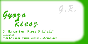 gyozo riesz business card